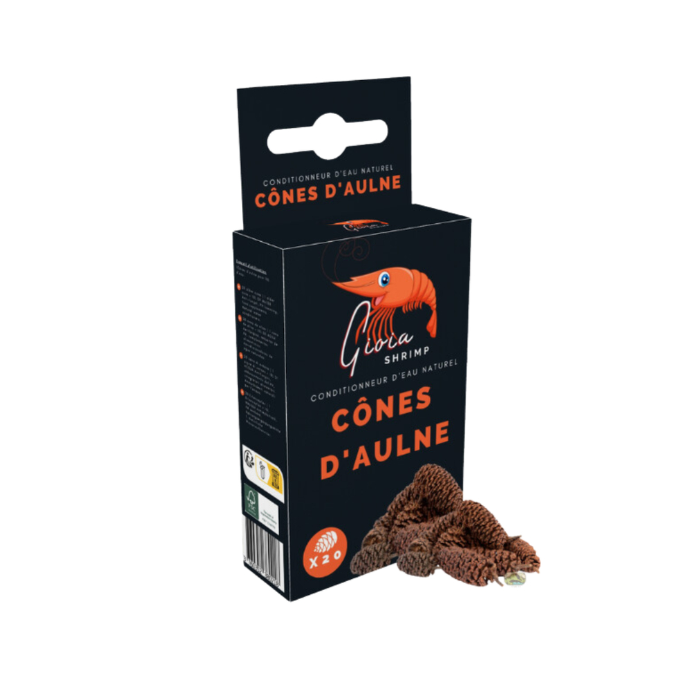 Cônes d'aulne pour aquarium, conditionneur d'eau naturel - x20