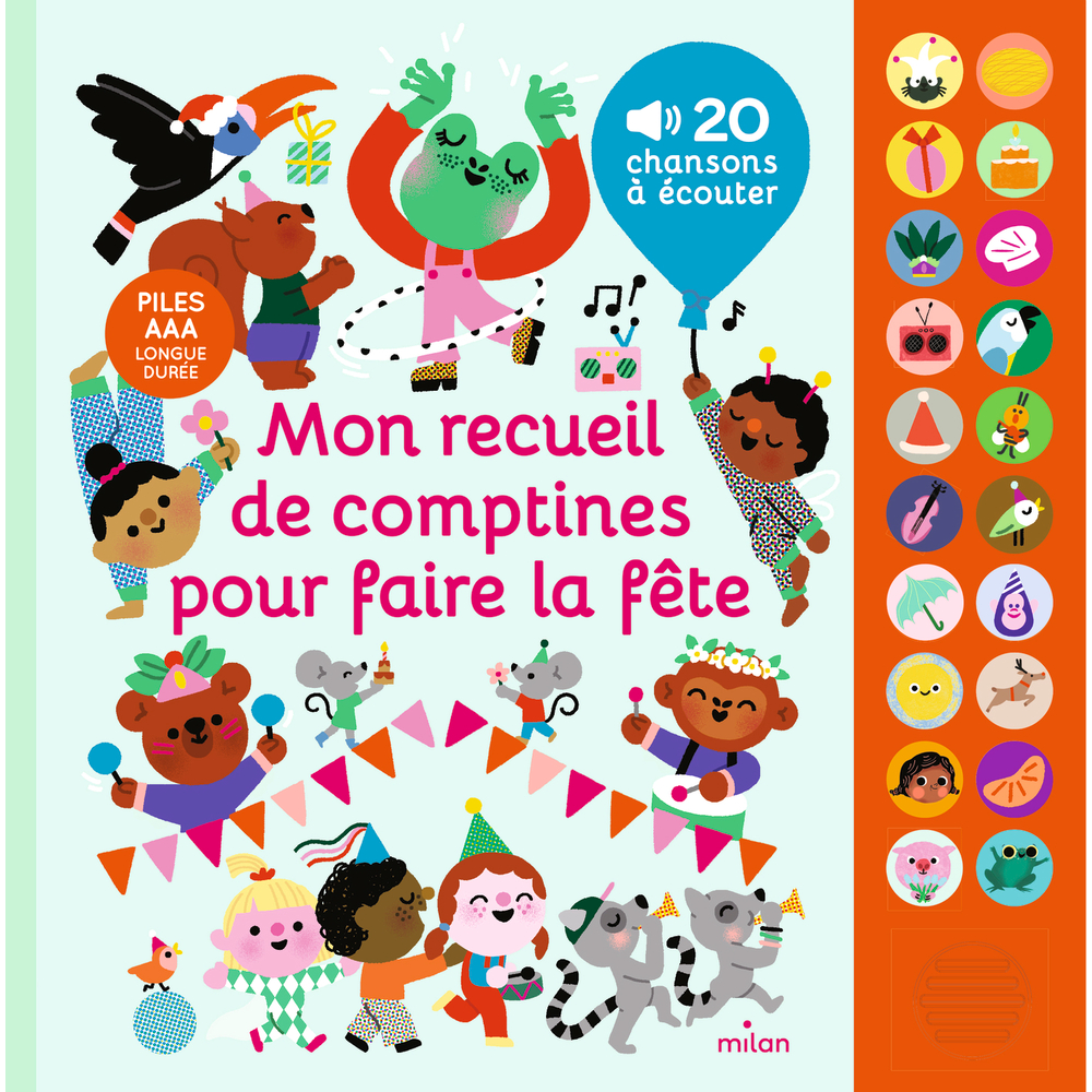 Livre pour enfant, mon recueil de comptines pour faire la fête