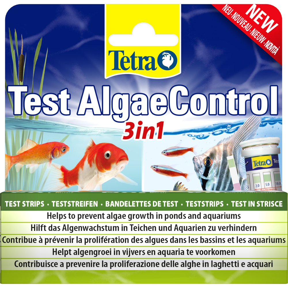 Bandelettes Test Algae Control 3 in 1 pour aquarium