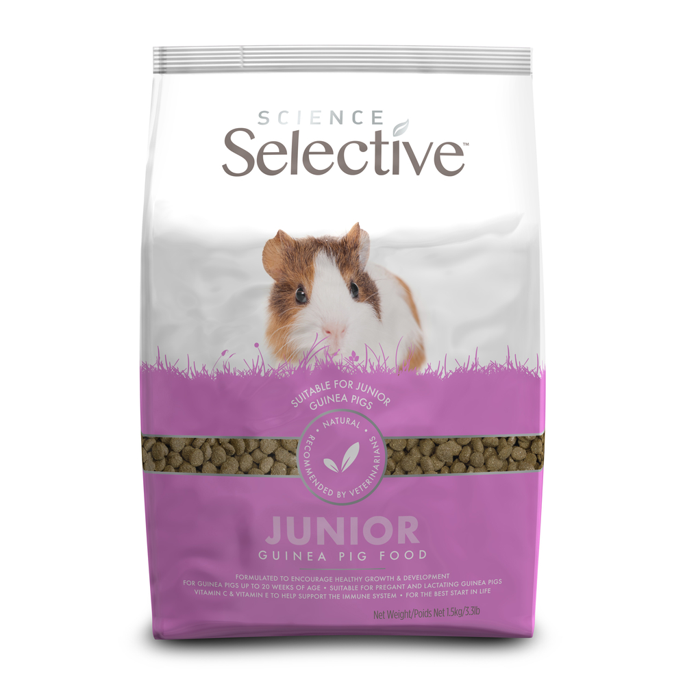 Aliment Selective en granulés pour Cochon d'Inde Junior 1,5kg
