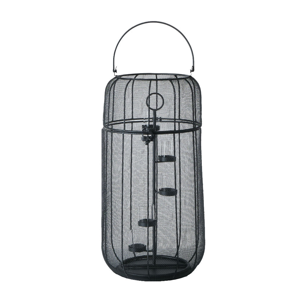 Photophore Vigano en fer noir - H.41cm