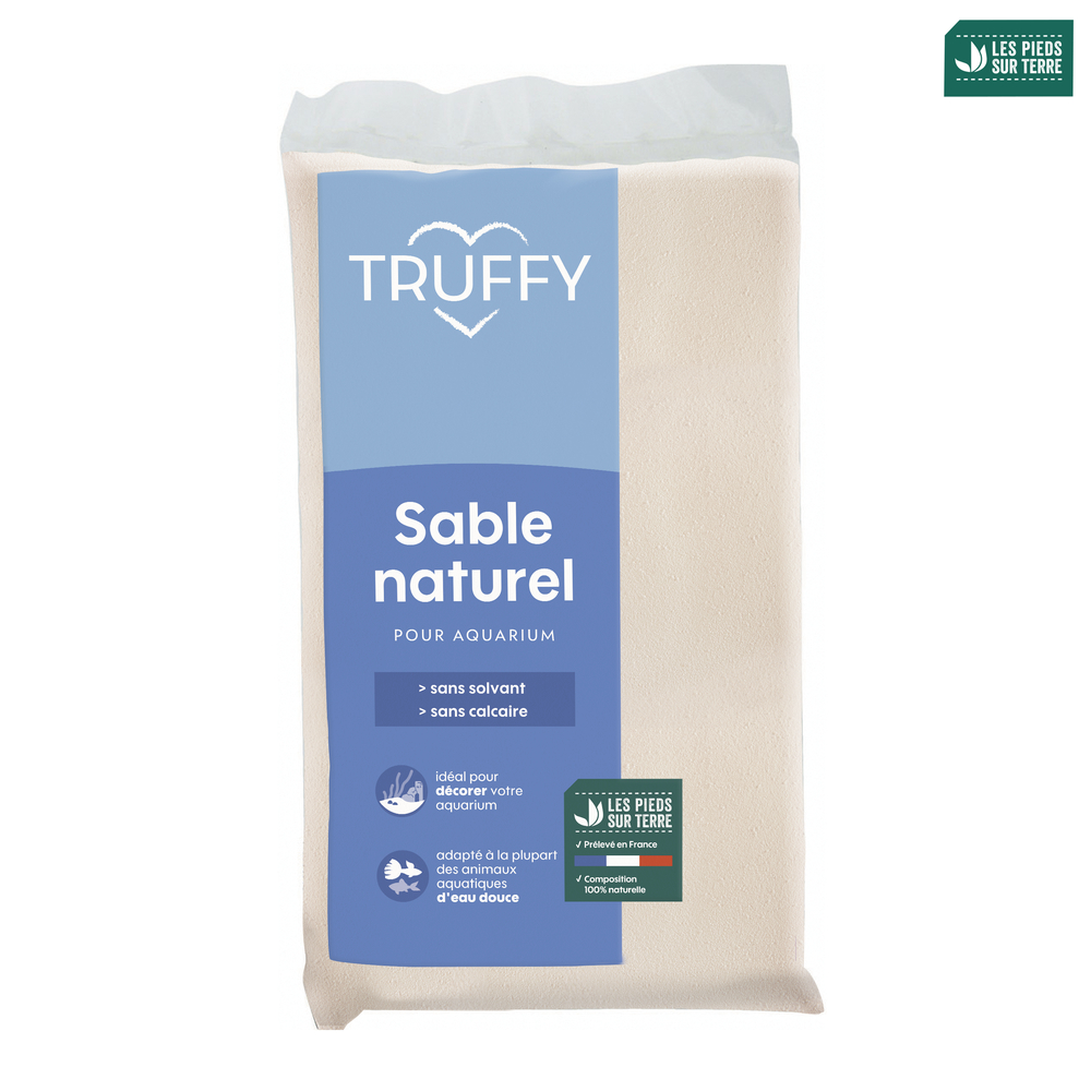 Sable naturel pour aquarium d'eau douce Truffy cristo blanc 9,5kg