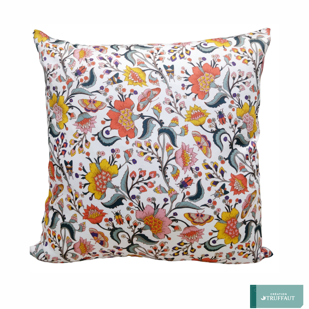 Coussin Pondichery coral 45x45cm