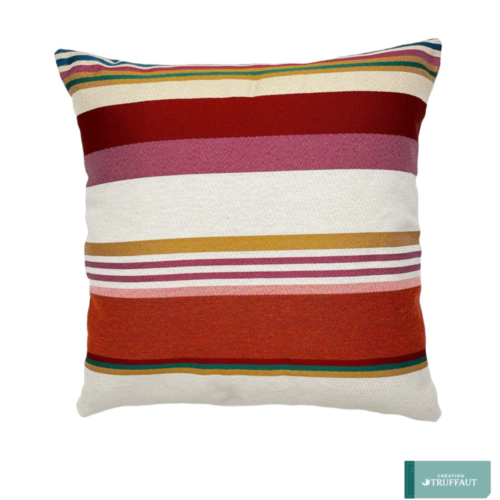 Coussin Charlin jacquard roux 45x45cm