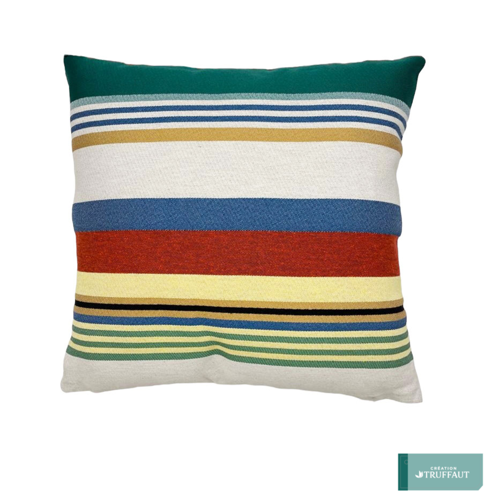 Coussin Charlin jacquard vert 45x45cm