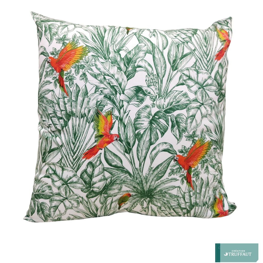 Coussin Imprimé COMORES Vert - 45x45 cm