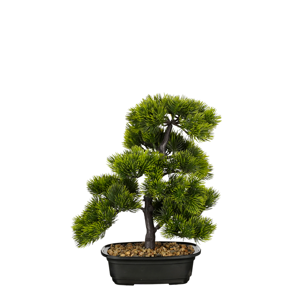 Plante artificielle en pot 'Bonsai', coloris vert - L.27xl.27xH.33cm
