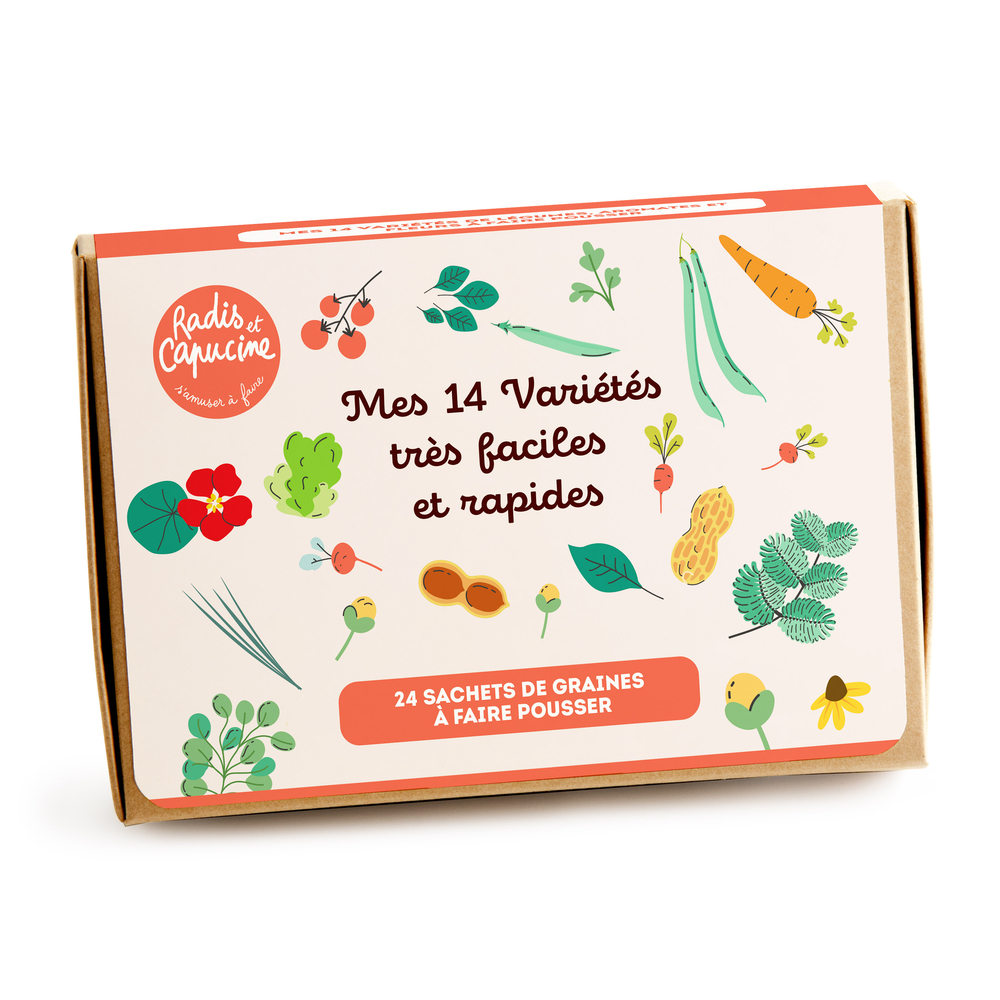 Graines de fleurs-Coffret de 24 sachets 12 variétés rapide