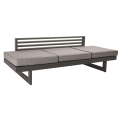 Canapé/Bain de Soleil HOLLY Aluminium Anthracite 80X216 H73cm