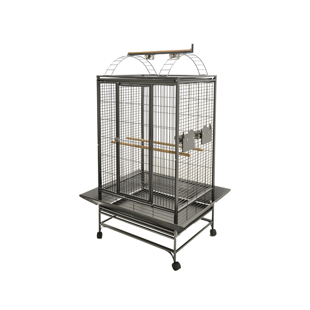 Cage perroquet Evita 2 gris 2 box 97x82x172 cm