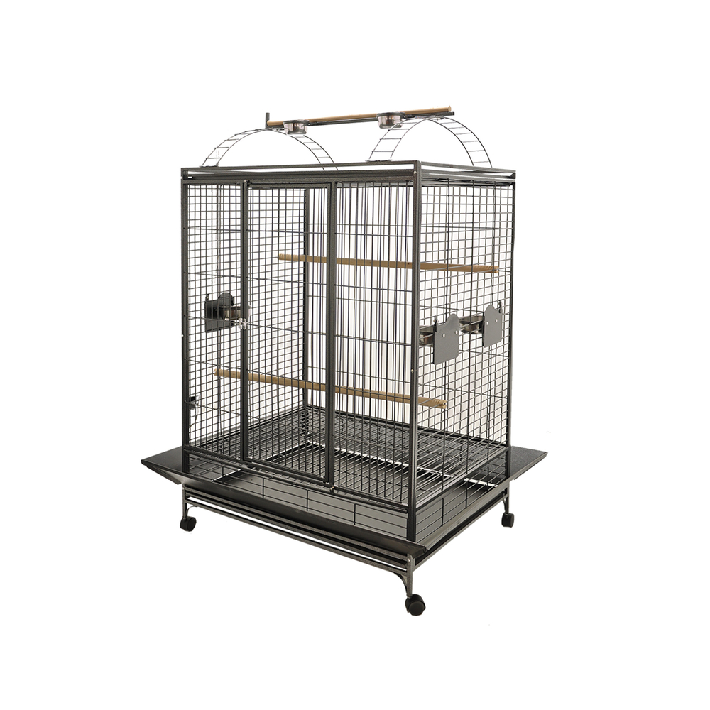 Cage perroquet Evita 3 gris 2 box 121x96x171 cm