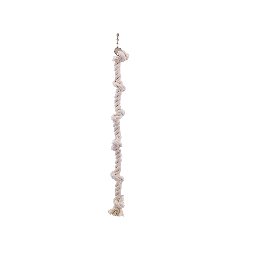 Jouet oiseau corde à grimper coton 4 noeuds 67cm
