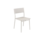 Chaise empilable ORON aluminium et Batyline galet/sable - 49x50x85 cm