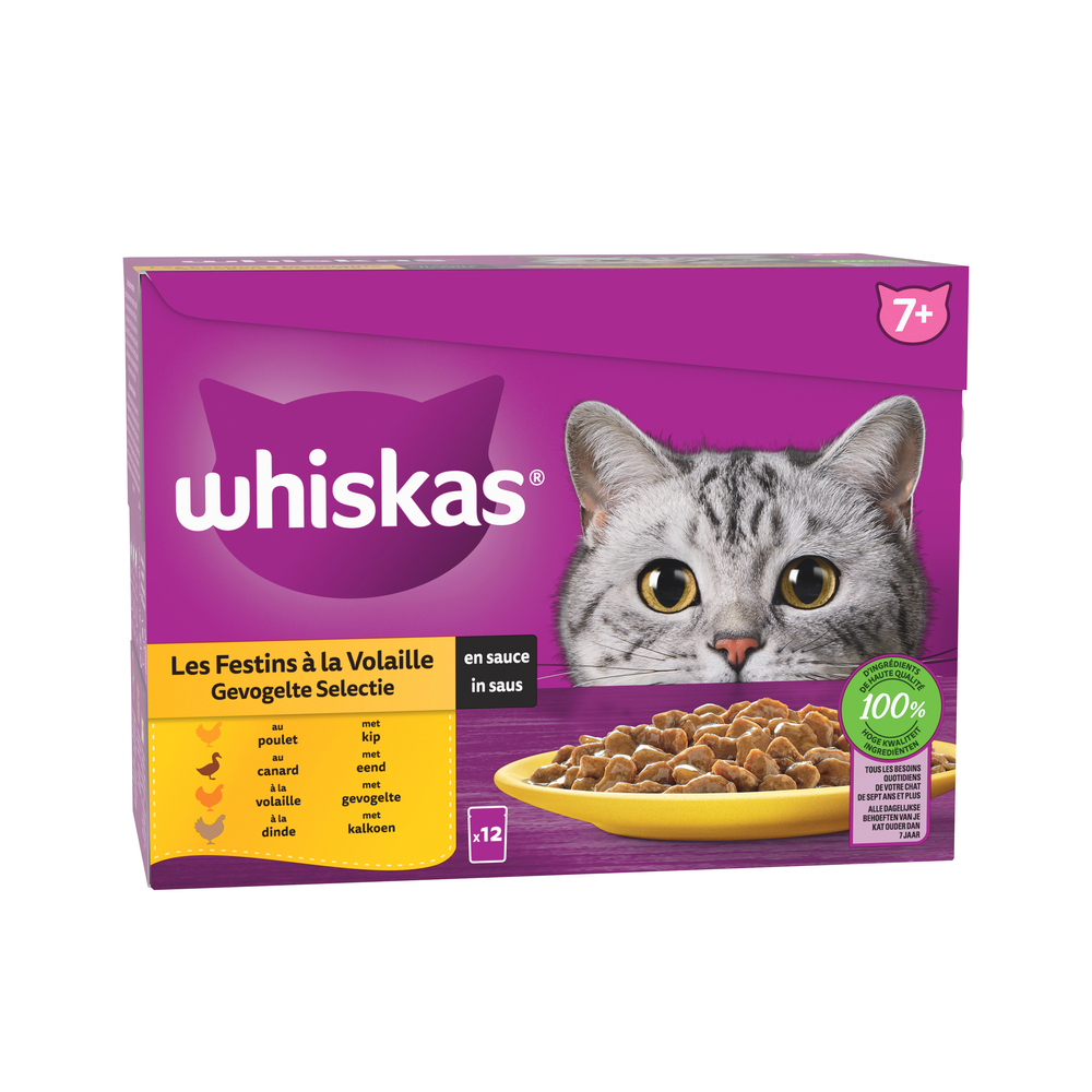 Les festins à la volaille en sauce pour chat 12x85g