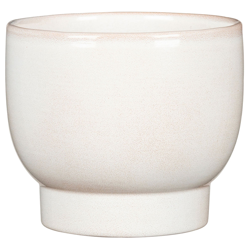 Cache-Pot Opale lisse blanc pour plantes d'intérieur Ø11cm