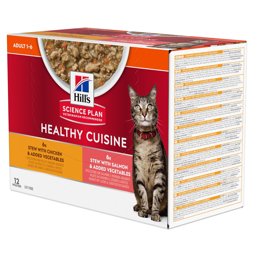 Multipack mijotéau poulet & saumon pour chat adulte 12x80g