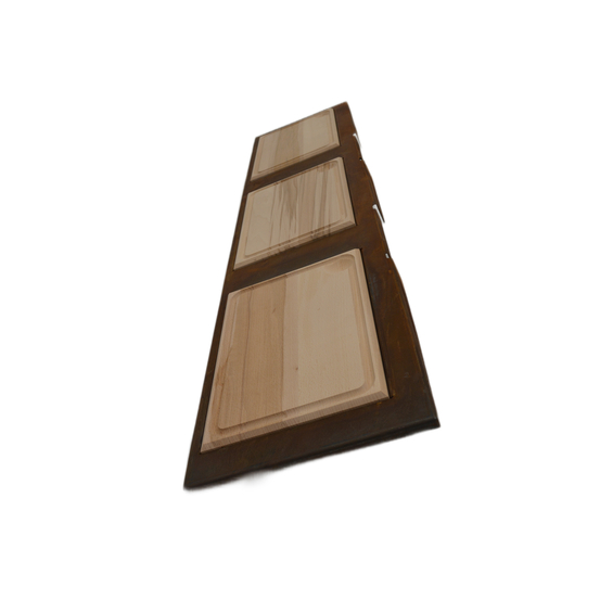 Tablette pour barbecue à charbon et plancha XXL en bois