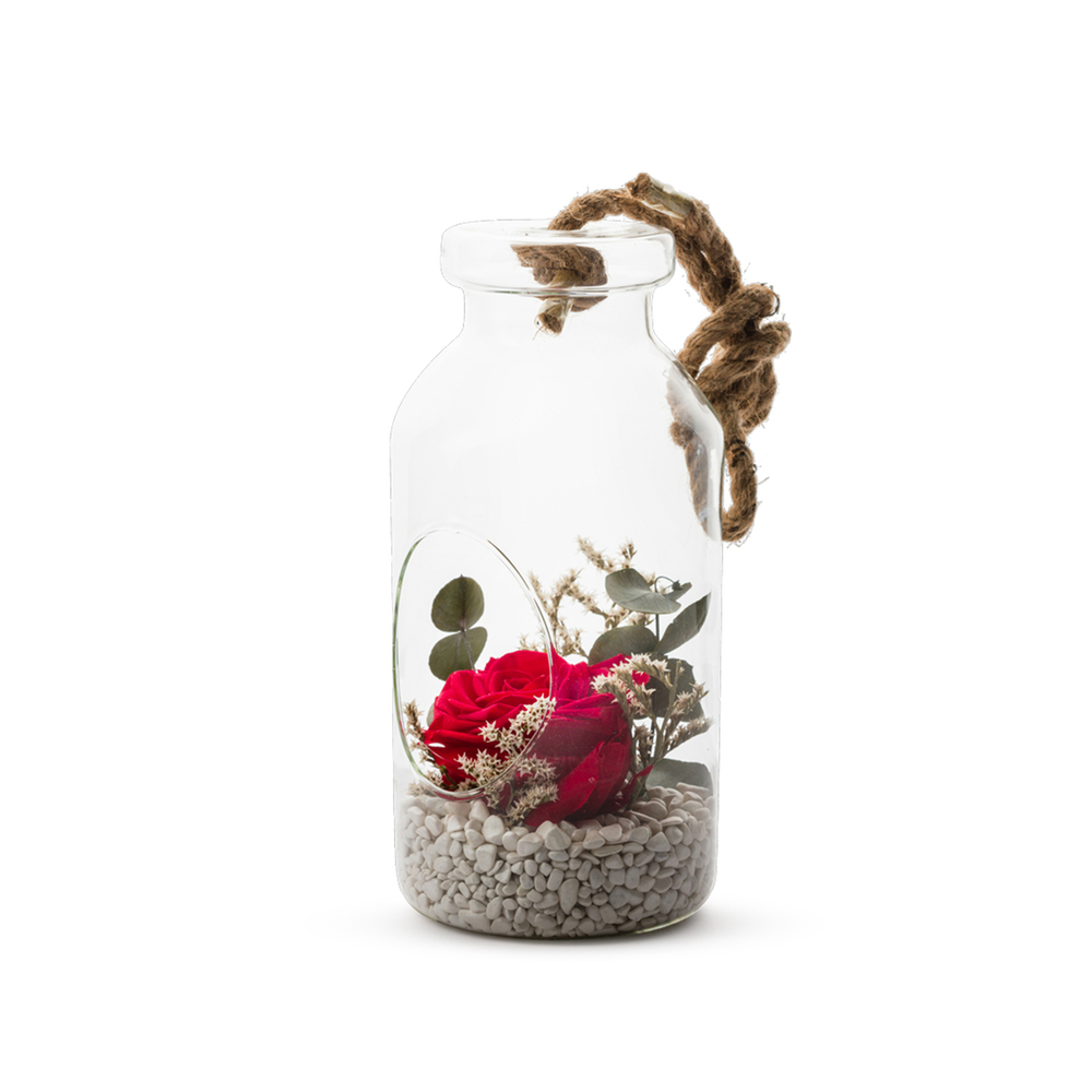 Verrine Bottle L rouge eucalyptus