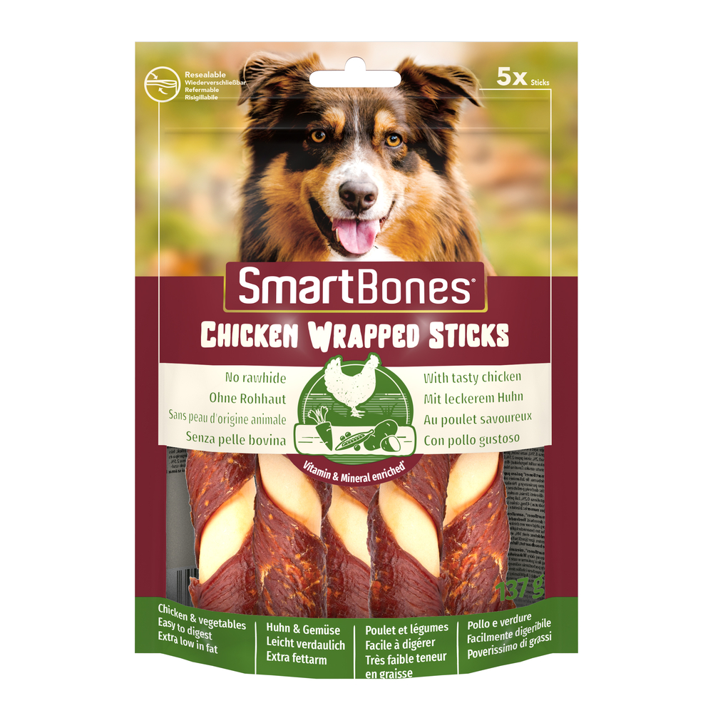 Chicken Wrapped Sticks - Bâtonnets à mâcher au poulet pour chien x9
