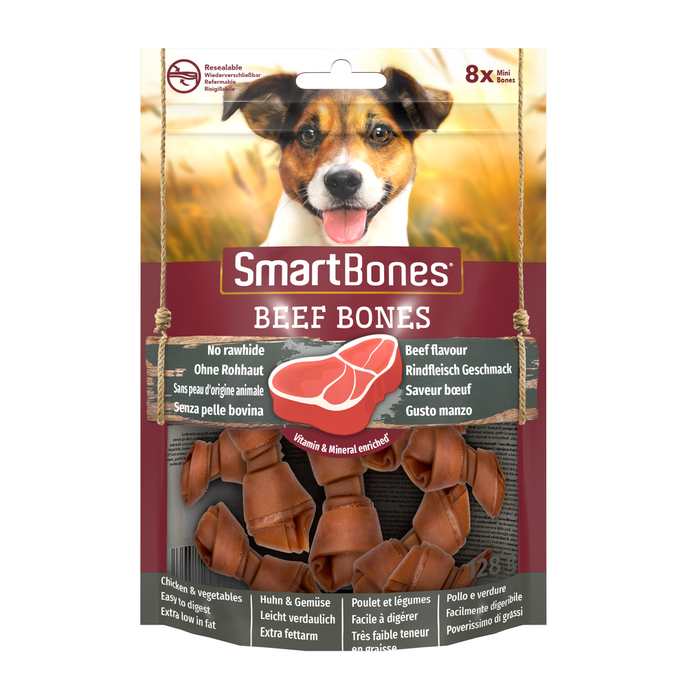 Beef Bones mini - Os à mâcher au bœuf pour chien - Lot de 8