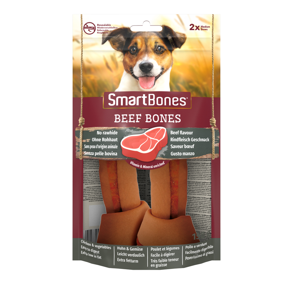 Beef Bones medium - Os à mâcher au bœuf pour chien - Lot de 2