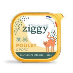 Pâtée pour chat stérilisé poulet 100g Ziggy