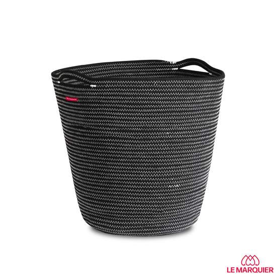 Panier à bûches déco Navy noir