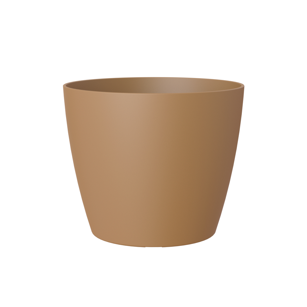 Cache-pot d'intérieur San Remo en plastique moutarde Ø9cm