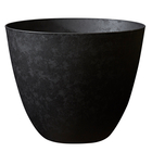Pot rond ELEMENT en plastique injecté graphite - D.40 cm