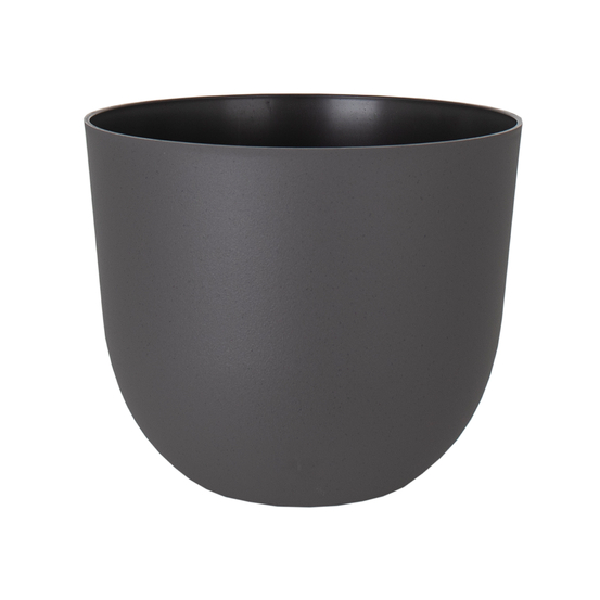 Pot rond Havana Natural en plastique coloris Vulcain H.16,6 x Ø.20cm