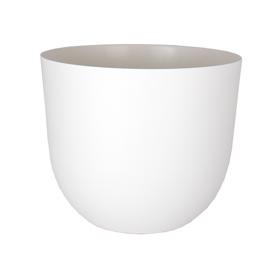 Pot rond Havana Natural en plastique coloris Granit H.33,2 x Ø.40cm