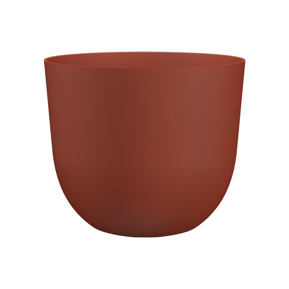 Pot rond Havana Natural plastique coloris Terre cuite H.33,2 x Ø.40cm