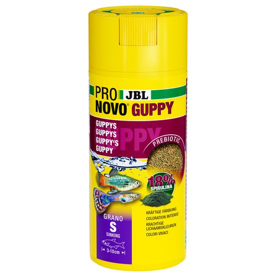 Pronovo Guppy Grano S, aliment pour poissons d'aquarium - 250ml