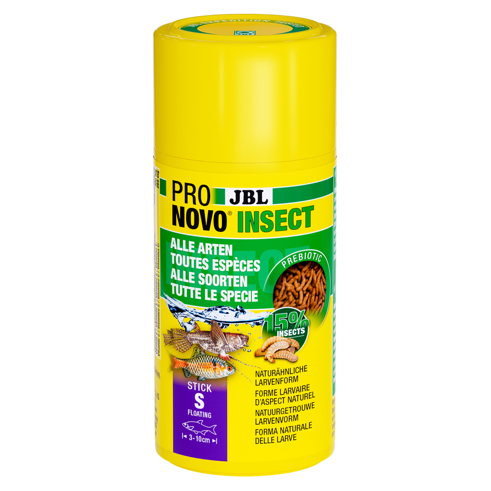 Aliment Pronovo Insect pour poissons d'aquarium stick S 100ml