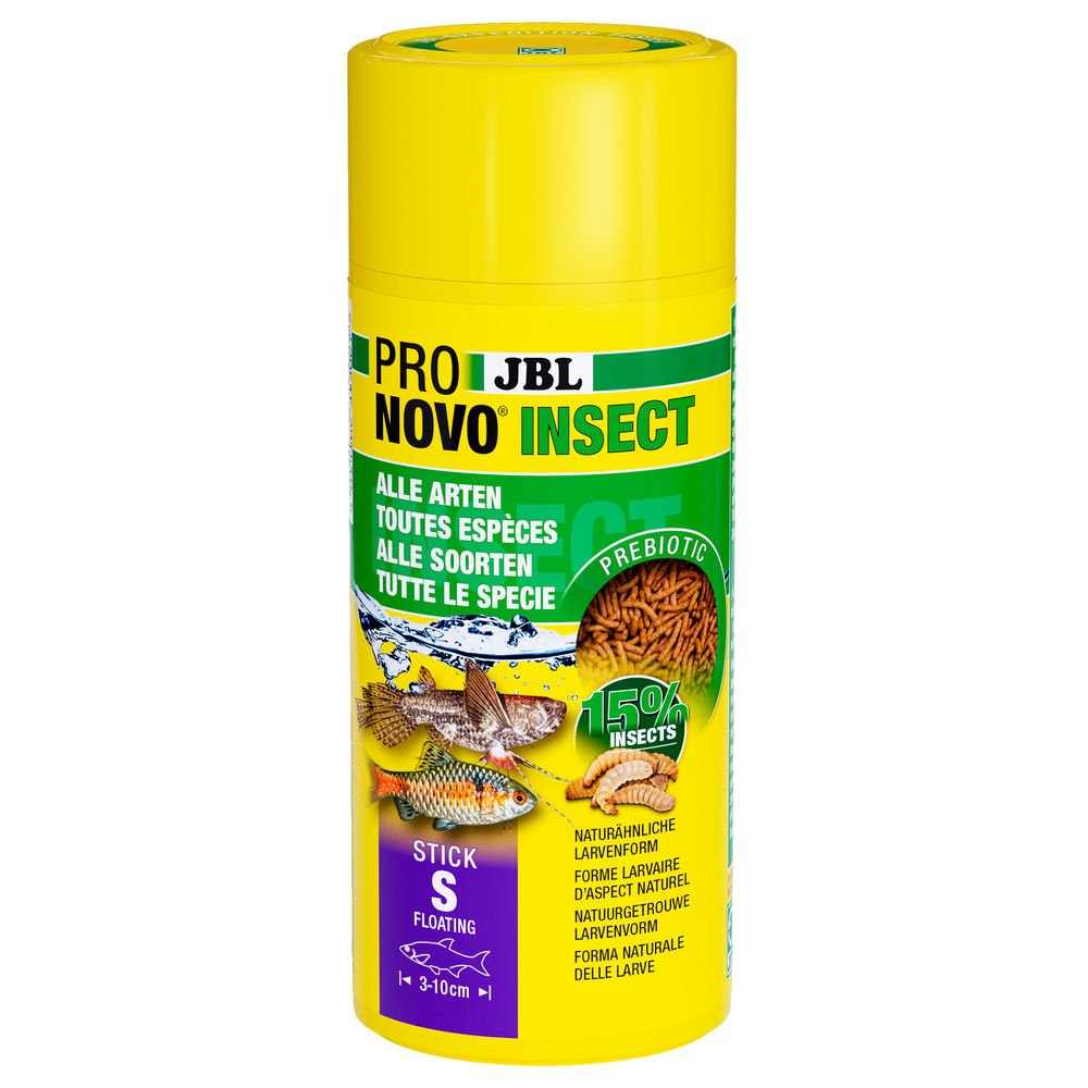 Aliment Pronovo Insect pour poissons d'aquarium stick S 250ml