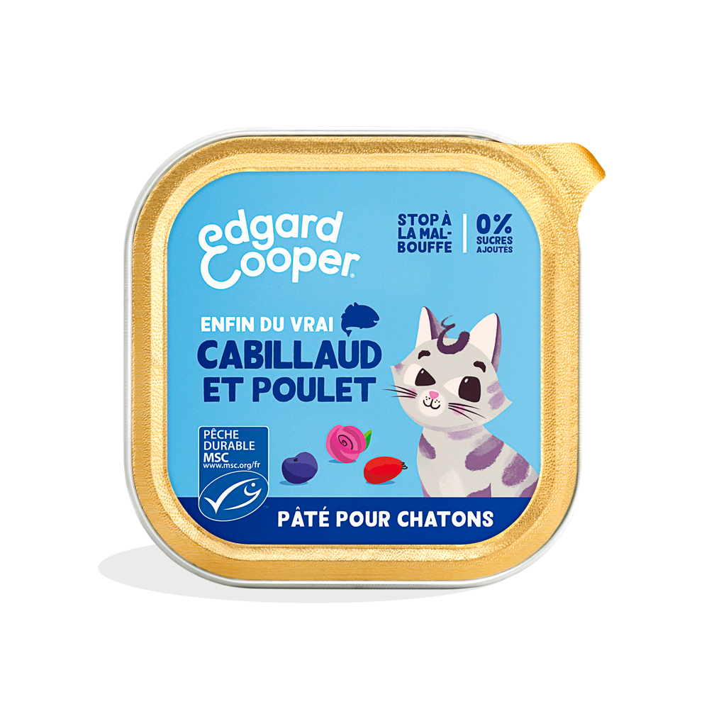 Pâtée cabillaud & poulet pour chaton 85g