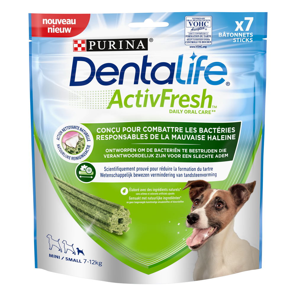 Dentalife ActivFresh Mini - Hygiène bucco-dentaire 115g - 7 Bâtonnets