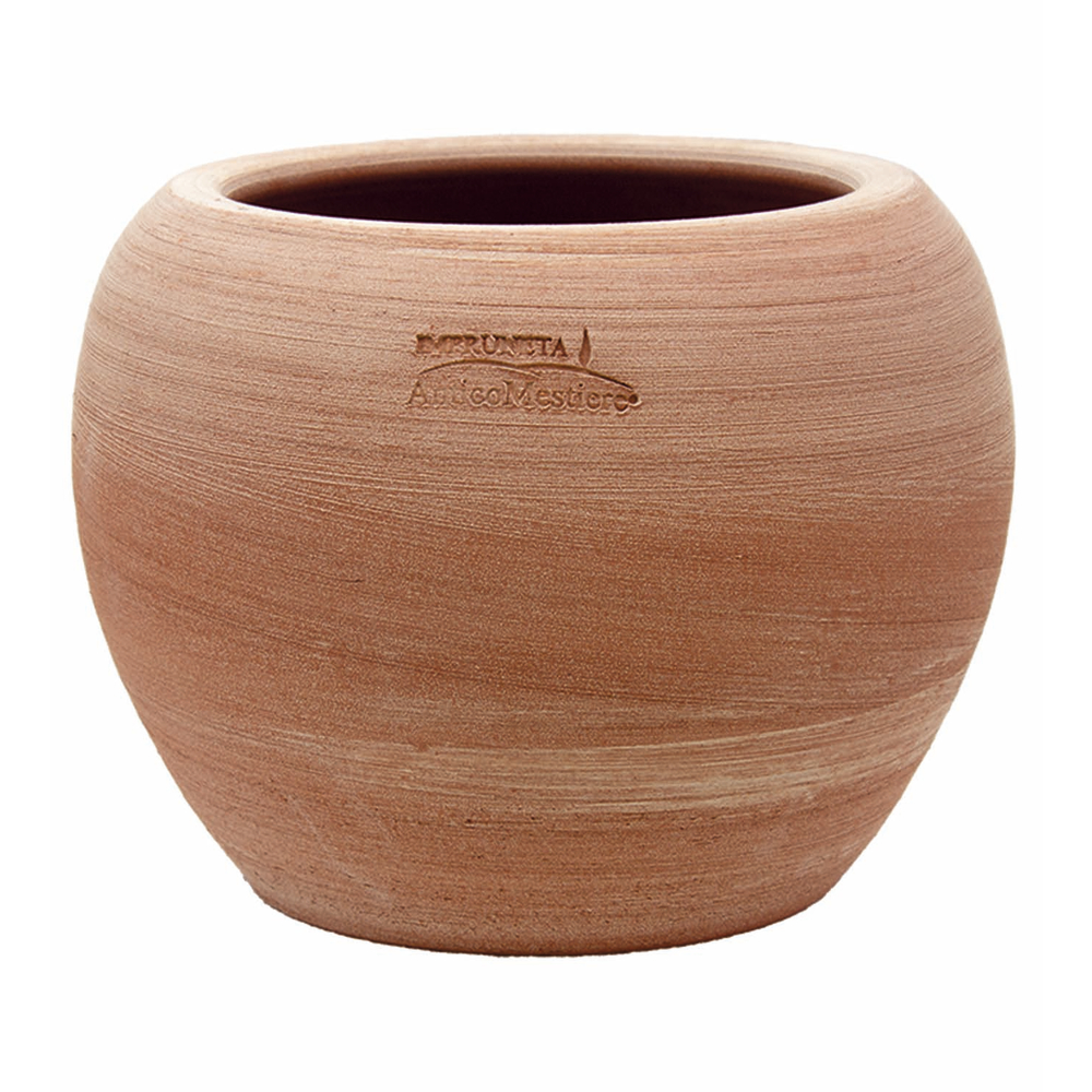 Pot rond Sfera Lisse en terre cuite - D.21xH.25cm