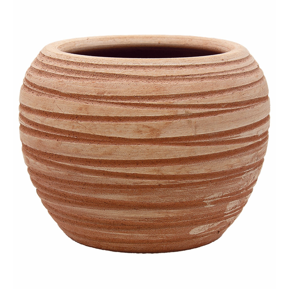 Pot Sfera Rigata en terre cuite - D.21xH.25cm