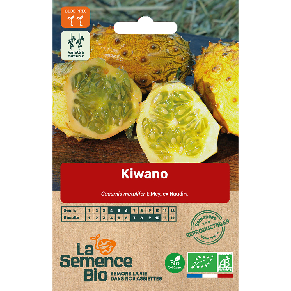 Graines de légumes Kiwano Bio