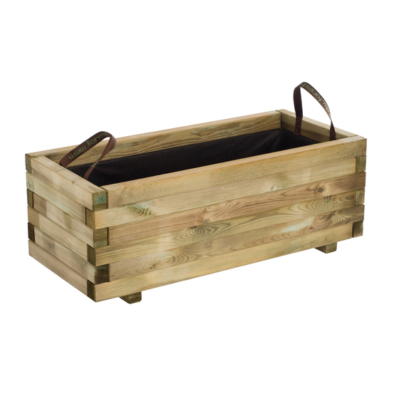 Jardinière Baroque en Pin traité autoclave 3 - L.90xl.40xH.33 cm