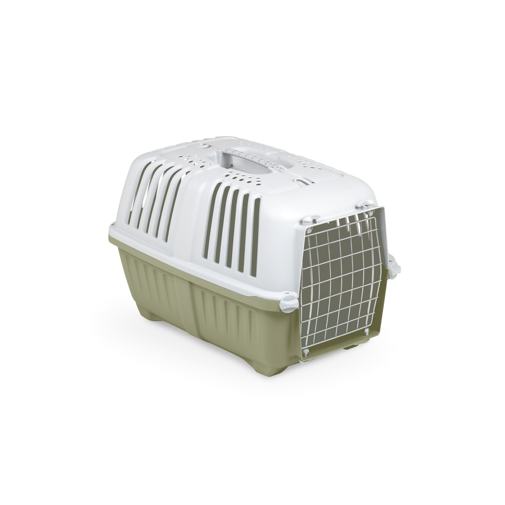 Caisse de transport Petit chien & Chat Jubulo verte L.48 l.31,5 H.33cm