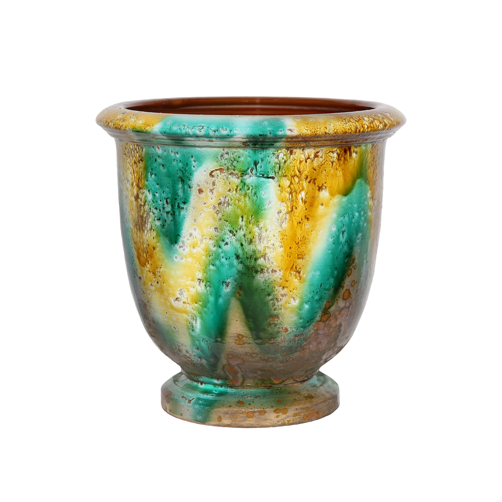 Pot Ederra Jaspe : coupe sur pied - D.46 x H.48 cm