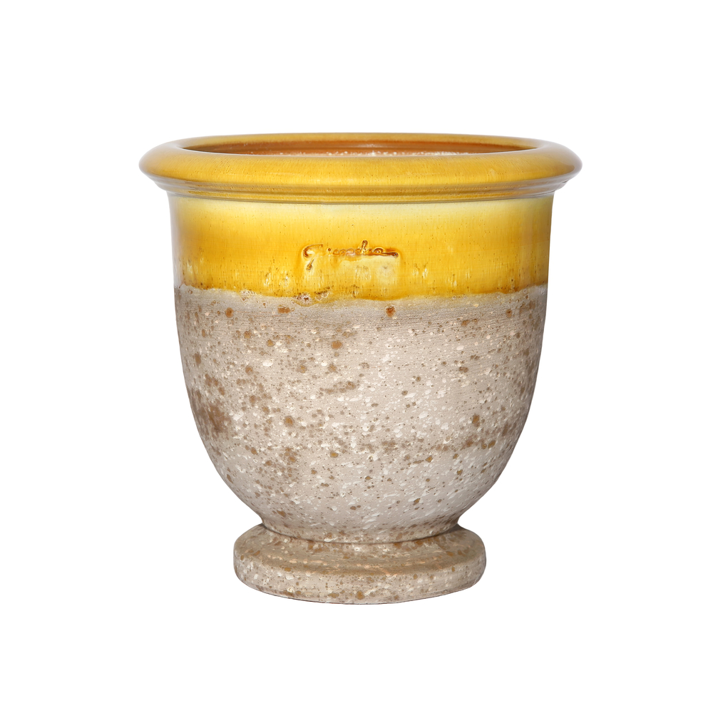 Pot Ederra Miel Lura : coupe sur pied - D.46 x H.48 cm