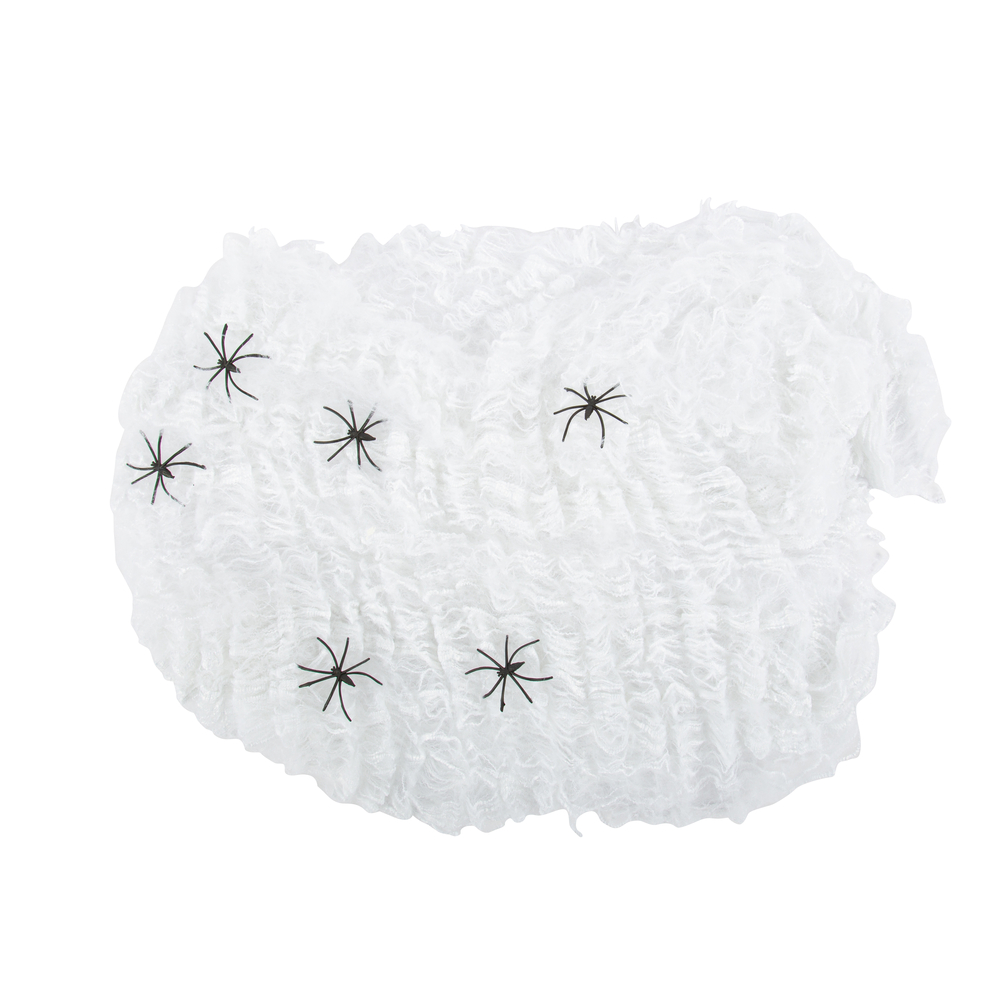 Toile d'araignée blanche pour décoration de gâteaux d'Halloween 60 g