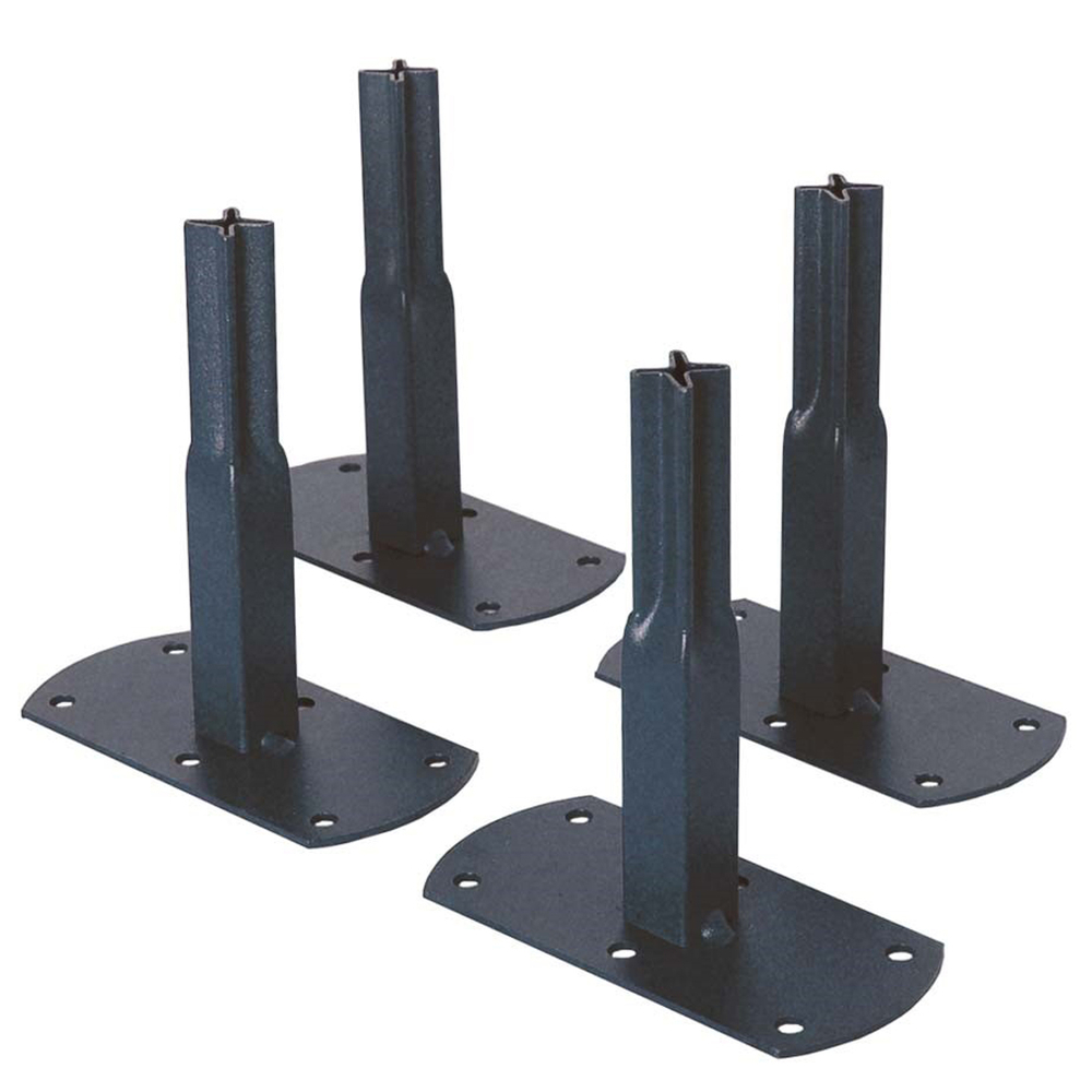 Tube carré 20 mm à visser Anthracite H.45cm - Pack 4