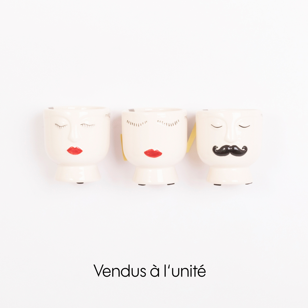 Cache-pot visage magnétique, plusieurs modèles disponibles - D.8cm