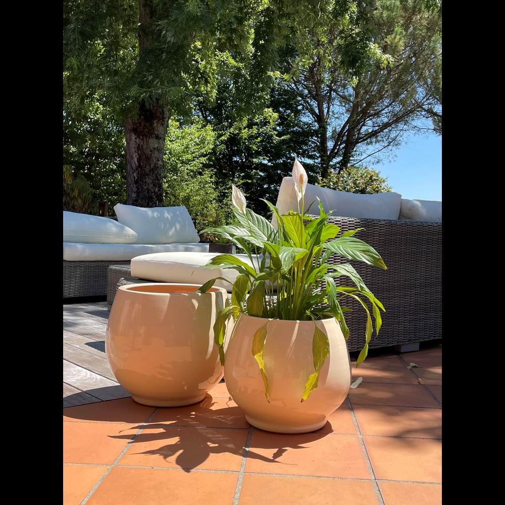 Pot Bahia crème D43 x H46 cm