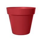 Pot de fleurs en plastique 100% recyclé Paris rouge foncé - D.30cm