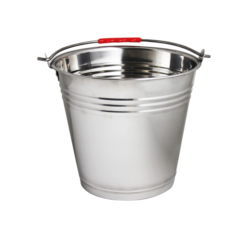 Seau évasé en acier inoxydable - 11L